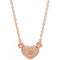 Monture de collier en forme de cœur rose 14 carats de 40 cm (16 pouces)