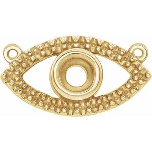 Collier œil protecteur orné de détails jaunes 10K