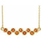 Collier avec citrine naturelle jaune 14 carats sertie clos, barrette de 40 à 45 cm (16 à 18 pouces).