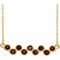 Collier avec barrette sertie d'un grenat naturel du Mozambique jaune 14 carats, 40-45 cm