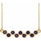 Collier avec barrette sertie de 16 à 18 pouces en alexandrite naturelle jaune 14 carats, 40 à 45 cm