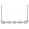 Collier de 45,7 cm (18 pouces) en or blanc 14 carats serti clos de diamants naturels (0,075 carat au total)
