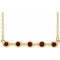 Collier avec barrette sertie d'un grenat naturel du Mozambique jaune 14 carats, 45,7 cm (18 pouces).