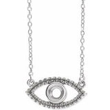 Collier œil maléfique orné de platine, 45,7 cm (18 pouces)