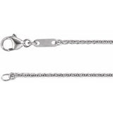 Chaîne en blé platine de 1,2 mm