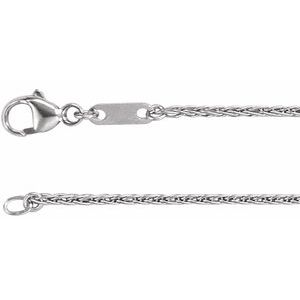 Chaîne en blé platine de 1,2 mm