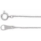 Chaîne en blé platine de 0,8 mm