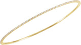 14K Yellow Gold 1 CTW Lab-Grown Diamond Stackable Bangle 8" Bracelet