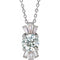 Collier en or 14 carats, saphir blanc naturel et diamants naturels (0,25 carat au total), 40-45 cm