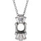 Collier en platine serti de diamants naturels ronds de 6 mm (0,26 carat au total), longueur 40-45 cm (16-18 pouces).