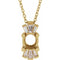Collier semi-serti de 40 à 45 cm (16 à 18 pouces) en or jaune 14 carats, serti de diamants naturels ronds de 6 mm (0,26 carat au total), orné de diamants jaunes de 6 mm et de diamants naturels ronds de 6 mm (0,01 carat au total).