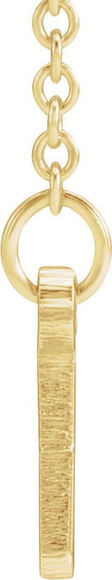 18K Yellow Gold Vermeil Be Posh® Engravable Bar 17 1/2" Necklace