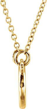 18K Yellow Gold Vermeil Tiny Posh® Circle 16-18" Necklace