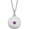 Collier avec disque d'améthyste naturelle blanche 14 carats, 40-45 cm