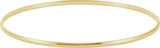 14K Yellow Gold Engravable 2 mm Half Round Bangle 7 1/2" Bracelet