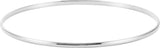14K White Gold Engravable 2 mm Half Round Bangle 7 1/2" Bracelet