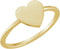 14K Yellow Gold Be Posh® Engravable Heart Signet Ring