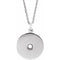 Disque rond en platine de 3 mm, monture de collier 16-18 pouces