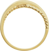 14K Yellow Gold Rope Criss-Cross Ring