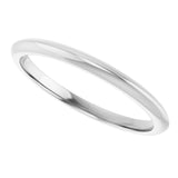 14K White Gold Knife Edge Band Size 7