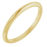 14K Yellow Gold Knife Edge Band Size 7