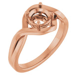 Bague ronde en or rose 14 carats de 6 mm