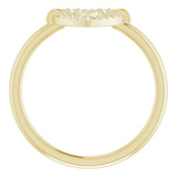 14K Yellow Gold .07 CTW Natural Diamond Heart Ring