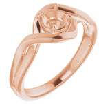 Bague de montage ronde en or 10 carats de 4,8 mm