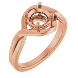 Bague de montage ronde en or 10 carats, 6,5 mm