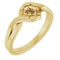 Bague de montage ronde en or jaune 18 carats de 4,1 mm
