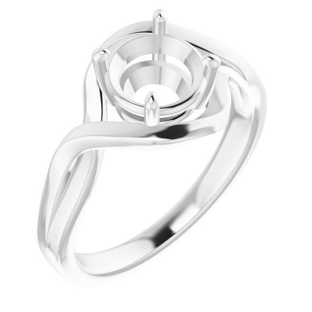 Bague de montage ronde blanche 10K 7 mm