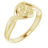 Bague de montage ronde 10K jaune 5,2 mm