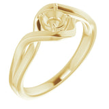 Bague de montage ronde 4,4 mm jaune 10K