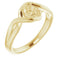 Bague de montage ronde en or jaune 18 carats de 4,4 mm