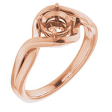 Bague de montage ronde en or 10 carats de 5,5 mm