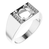 Bague de montage coussin en platine 8x8 mm