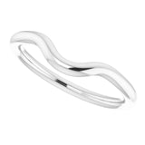10K White Gold Band for 6.5 mm Round Ring