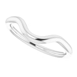 14K White Gold Band for 8.8 mm Round Ring