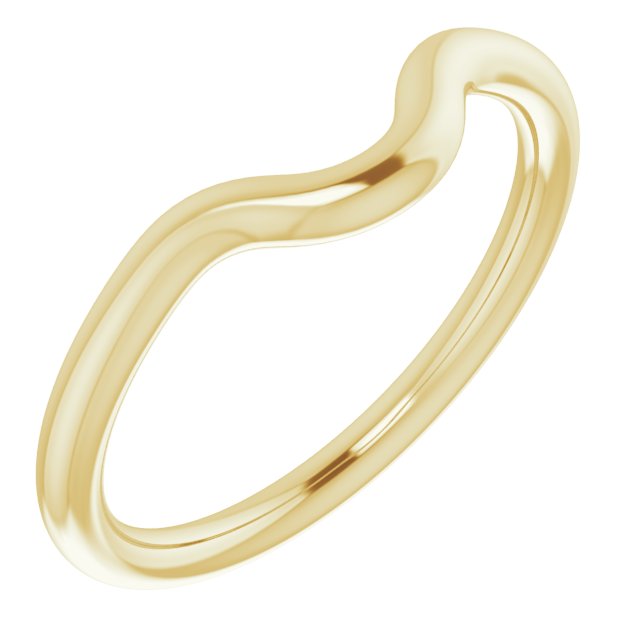 14K Yellow Gold Band for 7x5 mm Oval Ring