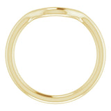 14K Yellow Gold Band for 11x9 mm Oval Ring