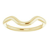14K Yellow Gold Band for 11x9 mm Oval Ring