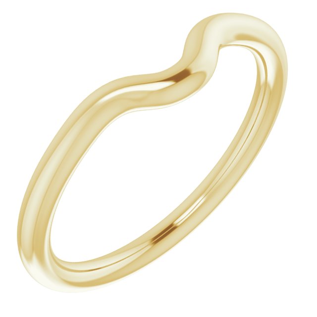 10K Yellow Gold Band for 5x3 mm Oval Ring