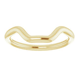 18K Yellow Gold Band for 10x8 mm Emerald Ring