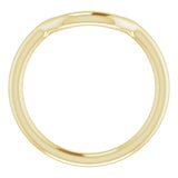 14K Yellow Gold Band for 9 mm Cushion Ring