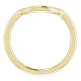 18K Yellow Gold Band for 16x12 mm Oval Ring