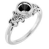 Bague de montage ronde en palladium de 5,2 mm