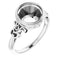 Anneau de montage rond en palladium de 9 mm