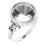 Bague de montage ronde blanche 18K X1 de 12 mm