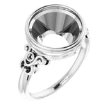 Bague de montage ronde blanche 18K X1 de 11 mm