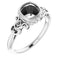 Bague de montage en palladium 6 mm avec coussinet